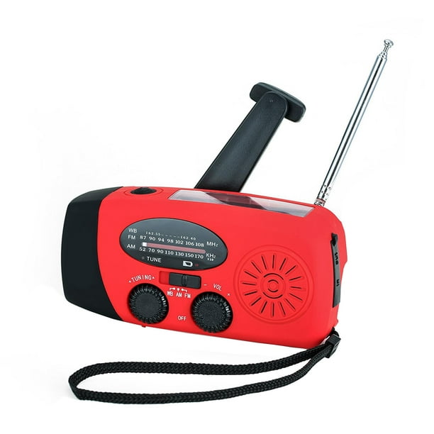 Pisexur Electrónica para Hombres Radio Meteorológica Solar Autoalimentada con Manivela Manual de Emergencia y Linterna LED Electrónica para Niños, Organizador de Electrónica