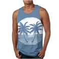 thumbnail image 1 of Hombres Moda Casual sin Mangas Impresión Suéter Cuello Redondo Tanque Deportivo, 1 of 4