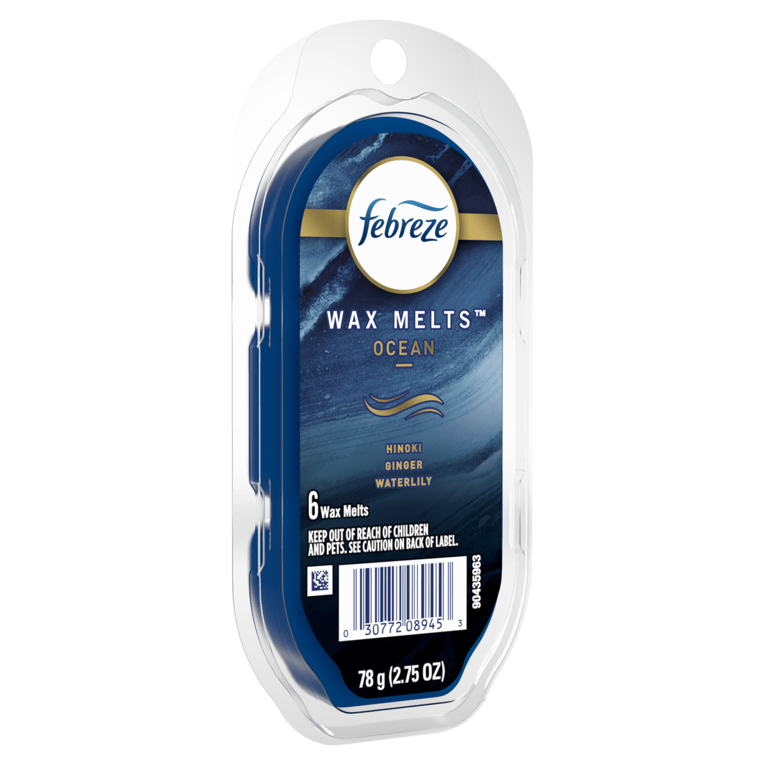 Febreze Wax Melts Air Freshener Ocean Scent, 2.75 oz. Wax Melts (4 Pack)