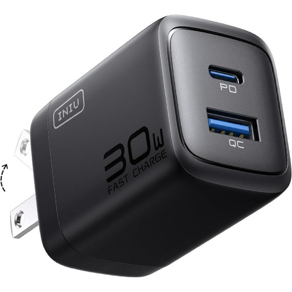 shiyou-USB C Charger, 30W PD QC 3.0 Dual Port Fast Charging Type C Charger Block, USB C Wall Charger with Foldable Plug for iPhone 16 15 14 13 12 Pro Max Samsung S22 S21 Note 20 iPad Pro Google AirPo