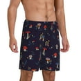 thumbnail image 3 of Rocae Mushrooms3 for Men's Soft Sleep Pajama Shorts, Waistband and Pockets, 3 of 9