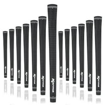 Karma Velour Golf Grips 13 Piece Set, Black Standard Size Rubber Velvet Style Replacement Golf Club Grips for Men
