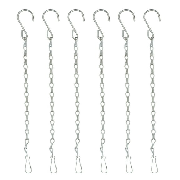 6Pcs Basket Chains Windchime Hook Iron Plant Basket Chain Hook Garden Plant Hangers