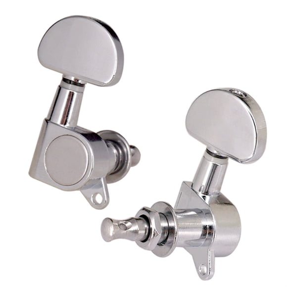 Bewildely 6 piezas clavijas de afinación de guitarra componente profesional cuerda rodillo repuesto máquina cabeza perilla sintonizador clavija para Artesanía Plata Bewildely HA060613-01