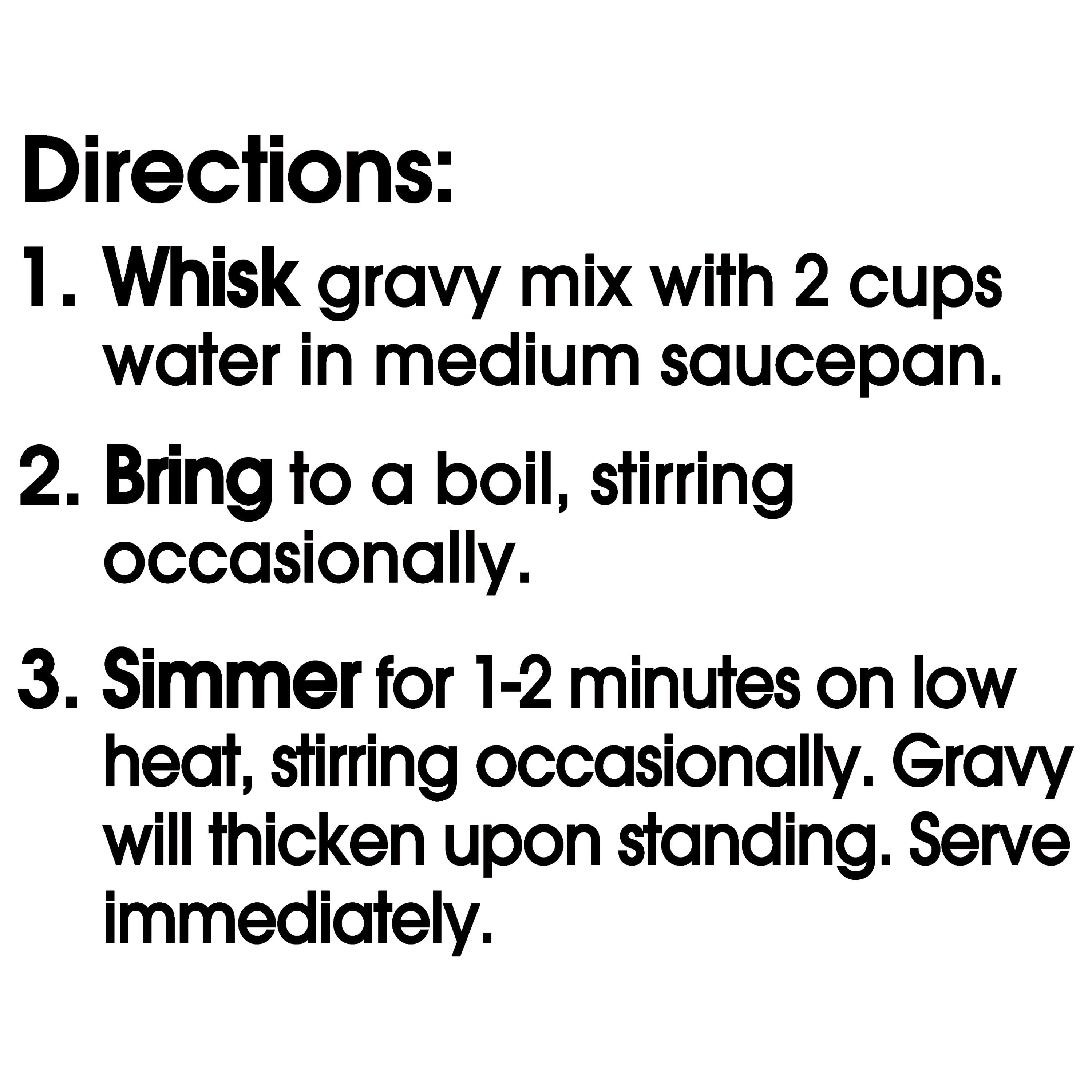 (4 pack) Great Value Country Gravy Mix, 2.5 oz Packet