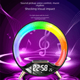 thumbnail image 4 of Carga inalámbrica tres en uno, luz de despertador con alarma de amanecer, altavoz Bluetooth, luz ambiental, luz nocturna multifuncional, 4 of 5