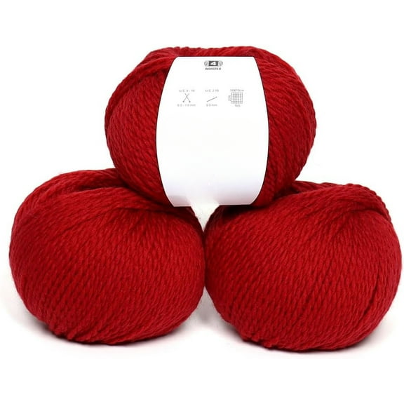 Derest 100% Highland Wool Yarn Pack of 3, Super Soft and Perfect for Knitting and Crocheting