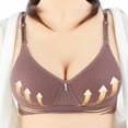 thumbnail image 3 of Tshirt Bras Women Padded Bra Feature V-Neck Padded Bra Style W-1763 Brown M, 3 of 4