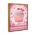 thumbnail image 3 of Stupell Be Sweet Romantic Hearts Cupcake Holiday Painting Gold Floater Framed Art Print Wall Art, 3 of 6