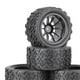 thumbnail image 3 of Neumáticos RC 4x1:10, piezas de mejora hexagonales de 12mm, reemplaza el accesorio para HSP 94108 94188 94111 DIY modificado , negro Hugo Ruedas y neumáticos de coches RC, 3 of 5
