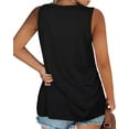 thumbnail image 2 of Langwyqu Summer V-Neck Sleeveless Solid Color Plus Size Women Tank Tops Shirt, 2 of 5