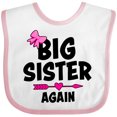 thumbnail image 3 of Inktastic Big Sister Again with Bow and Arrow Girls Baby Bib, 3 of 4