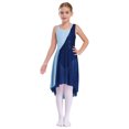 thumbnail image 1 of Oyolan Robe de Ballet Sans Manches à Sequins Scintillants pour Filles Vêtements de Danse Performance Bleu Marine 14, 1 of 7