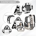 thumbnail image 3 of Kuiaobaty Dachshund Print Clear Backpack and Pencil Case for Girls Paw Print Clear Backpack and Lunch Bag Set with Pockets Heavy Duty School Bag with Pencil Pouch for School, Beige, 3 of 5