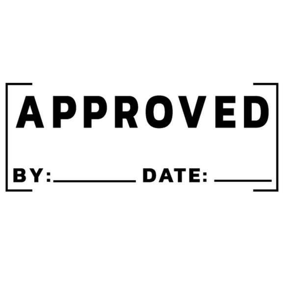 Printtoo Approved Self Inking Rubber Stamp Pre-Inked Office Stamp- Home Office Business Stationery, 47 x 20 mm Black