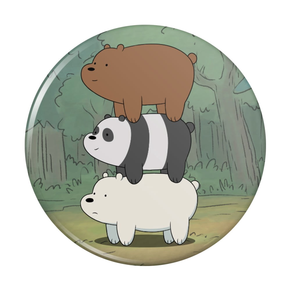 We Bare Bears Bear Stack Pinback Button Pin - Walmart.com