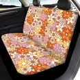 thumbnail image 3 of HUISEFOR Hippie Flower Car Seat Cover Set Breathable Non Slip Front and Back Seat Covers Protectors Elastic Car Accessories Comfortable Universal Fit for Most Cars SUVs, 3 of 6