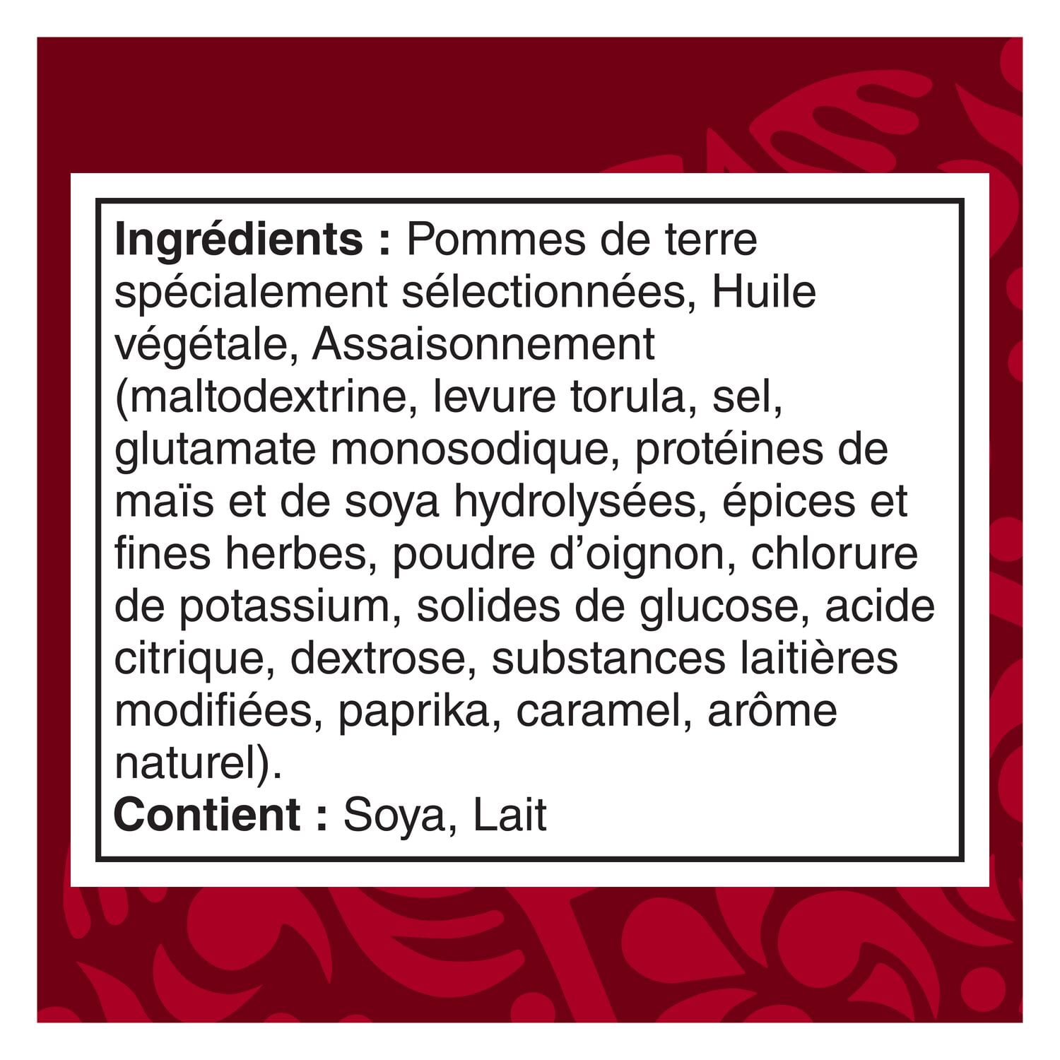 Lay’s croustilles assaisonnées Repas de dinde.