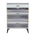 thumbnail image 4 of Triple Tree Shoe Cabinet with 2 Flip Drawers, White, 50.26 lbs, 4 of 7