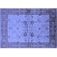 thumbnail image 1 of Ahgly Company Machine Washable Indoor Rectangle Oriental Blue Traditional Area Rugs, 5' x 8', 1 of 4