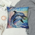 thumbnail image 2 of ARISTURING Watercolor Dolphin Pillow Covers Cute Cartoon Wild Sealife Decor Cushion Covers for Kids Boys Girls Lovely Ocean Creature Dreamy Cushion Cases for Housewarming, 2 of 5