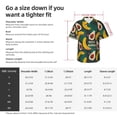 thumbnail image 5 of Gukieu Banana And Avocado Print Men's Short-sleeved Shirts, Button-down Lapel Hawaiian Shirts, T-shirts, Beach Vacation Summer Casual Wear,Small, 5 of 7