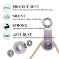 thumbnail image 3 of Pulley Wheel with Carabiner, Heavy Duty Stainless Steel Ensures Safe Loading for Various Pulley Systems (Max Rope Width: 11mm), 3 of 5