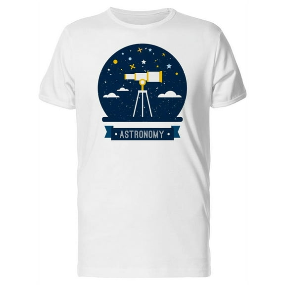 Telescope In A Starry Night Logo T-Shirt Women -Image by Shutterstock, Female Large