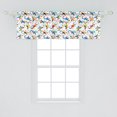 thumbnail image 2 of Ambesonne Gecko Window Valance, Cartoon Spiral Lizards, 54" X 18", Multicolor, 2 of 3