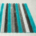 thumbnail image 6 of Luxe Weavers Geometric Turquoise 8x10 Shag Area Rug Plush Striped Bedroom Carpet, 6 of 8