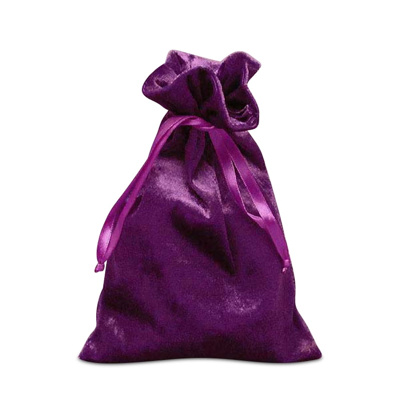 purple velvet bag