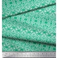 thumbnail image 3 of Soimoi Green Cotton Duck Fabric Filigree Damask Print Fabric by the Yard 42 Inch Wide, 3 of 3
