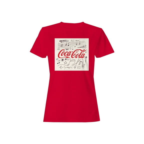 Officially Licensed Coca Cola Musical Icon Art Women's T-shirt