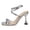 Silver, variant on SBYOJLPB Sandals for Women's Fashion Casual High Heel Fine Toe Gold Rhinestone Metallic Wind Party Sandals