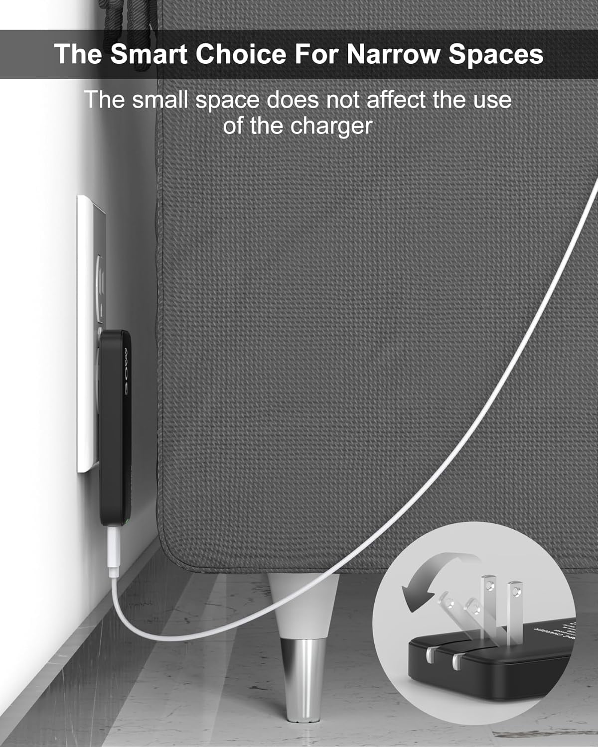 USB C Charger, Flat USB Wall Charger with USB C and USB A Ports, Super Thin USB Wall Plug for MacBook Pro/Air/iPad Pro, iPhone 15/14/13/12 and Galaxy S23,S22 etc (Black-30W)