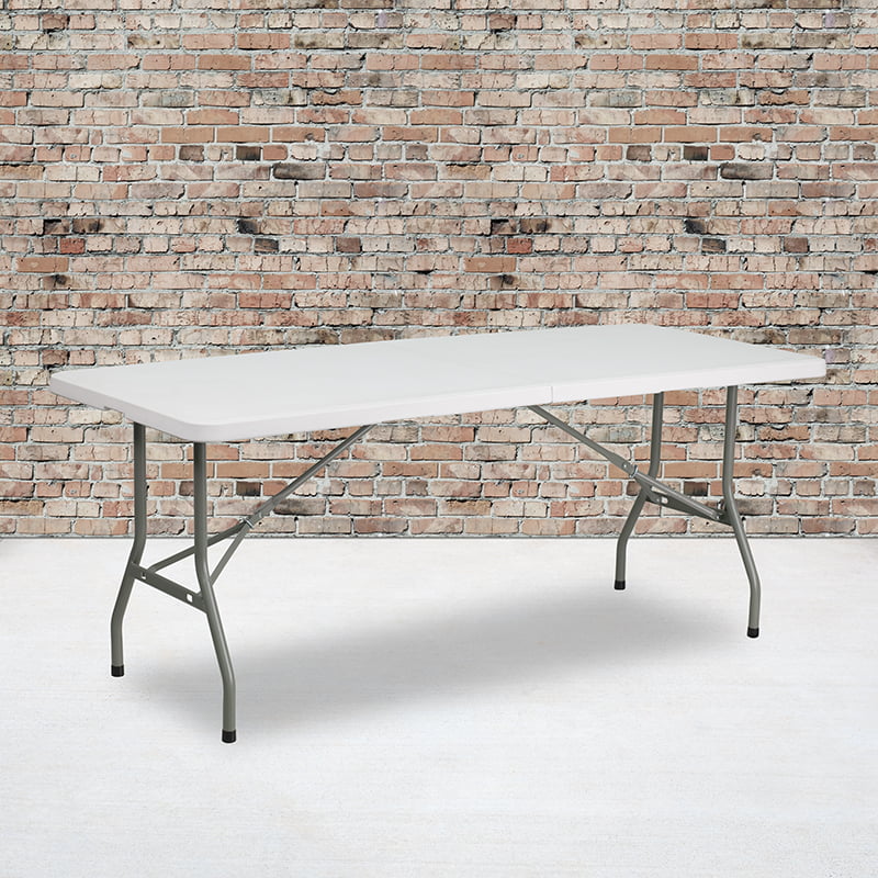 8' X 30" EventStable Titan PRO™ Commercial Plastic Bi-Folding wedding Table 