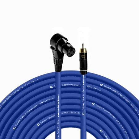 Coluber Cable Balanced Right Angle XLR Female-RCA Male 3-Pin Audio Connector