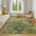 thumbnail image 7 of Addison Rugs Mayfield Premium Machine Washable Traditional Global Aloe Rectangle Rug, 9' x 12', 7 of 7