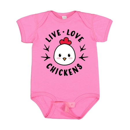 

Inktastic Live Love Chickens Boys or Girls Baby Bodysuit