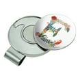thumbnail image 2 of Letter E Floral Monogram Initial Golf Hat Clip With Magnetic Ball Marker, 2 of 7