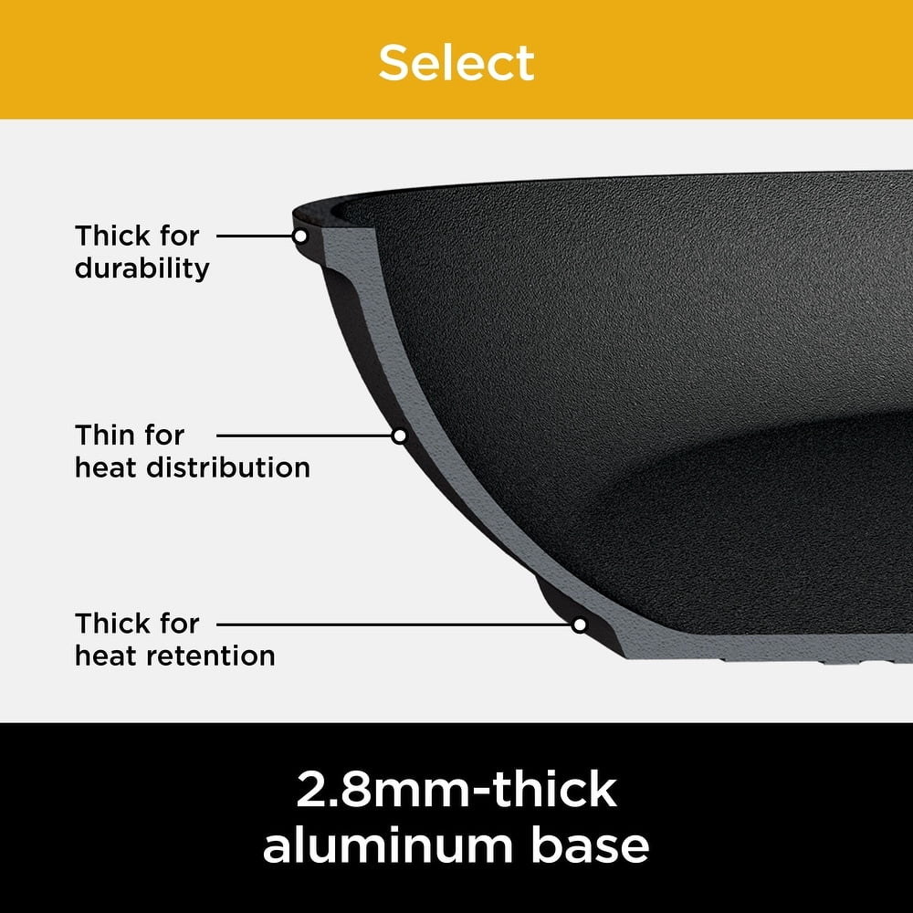 Ninja NeverStick Select Frying Pan, 12 inch, Dishwasher Safe, Oven Safe up to 350F, Black