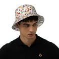 thumbnail image 5 of Yiaed Drink And Cocktail Glasses Print Reflective Stripe Bucket Hat Unisex Funny Outdoor Fisherman Cap Beach Sun Hat, 5 of 5