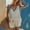 White boho two piece outfit a1, variant on Cagogo Women Boho V Neck Sleeveless Blouse Two Piece Set Elastic Waisted Shorts Matching Casual Outfit Solid Loose Vacation Summer Cruise Travel Clothes, White L