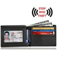 thumbnail image 2 of KALMORE Men's Genuine Leather RFID Blocking Flip-ID Window Travel Bifold Wallet - in Gift Box, 2 of 7