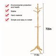 thumbnail image 3 of Wooden coat rack freestanding, 10 Hooks Coat Tree stand for Entryway, Solid Wood Standing Coat racks,  Vintage heavy duty coat rack, 3 of 6