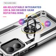thumbnail image 2 of Rosebono Compatible With Motorola G Power 2024 Case, Hybrid Slim Armor Cover Case With Adjustable Integrated 180 or 360 Degree Rotating Ring Kickstand For Motorola G Power 2024 (Silver), 2 of 5