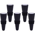 thumbnail image 1 of Tapones de vino para botellas de vino, tapón de vino de silicona colorida + acero inoxidable, tapa de salida de vino, tapa de botella, tapones de botellas de bebidas (color 4), 1 of 7