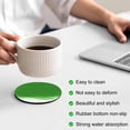 thumbnail image 3 of Ombre Green Waves Coasters Set of 6, Absorbent Coasters for Drinks, Abstract Art Gradient Modern Coaster for Desk Coffee Table Protection, Home Decor House Warming Gifts 4", 3 of 8