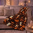thumbnail image 6 of Western Fall autumn celebration Cowgirl Boots Pumpkins Stars Cheerful, Warm Flannel Blanket for Living Room and Reading Nook, Festive autumn celebration Scene, Art Lovers autumn celebration Gift, 6 of 9