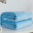 thumbnail image 3 of Walbest Home Super Soft Warm Thickened Plush Flannel Blanket Bed Sofa Throw Rug for Bedding Solid Color, 3 of 4